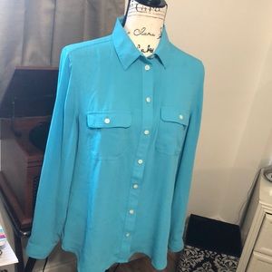 Loft Teal Women’s Button Down